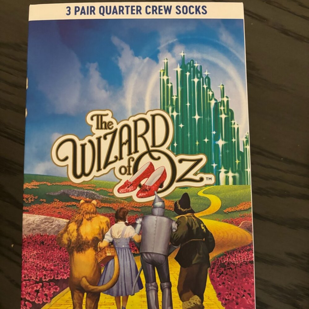 New in box Wizard Of Oz Socks 3 Pack